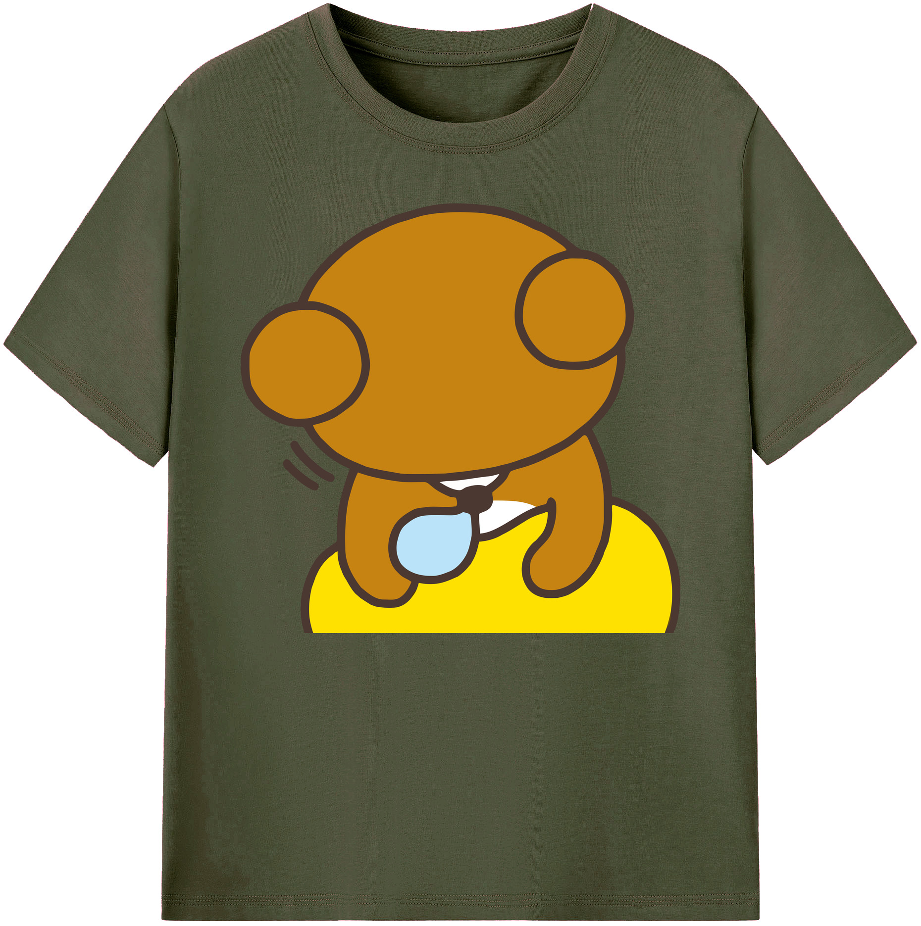 （画像用） リラックマ リラックマ キイロイトリ Rilakkuma Korilakkuma Kiiroitori 綿100％ メンズ半袖Tシャツ｜肌触りやわらか＆通気性